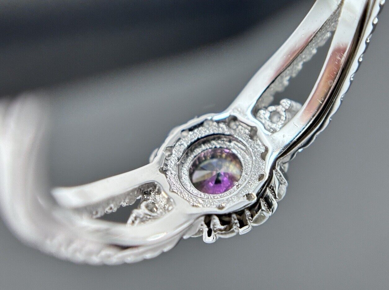 Silberring Halo Kanal Brillantschliff Silber 925er