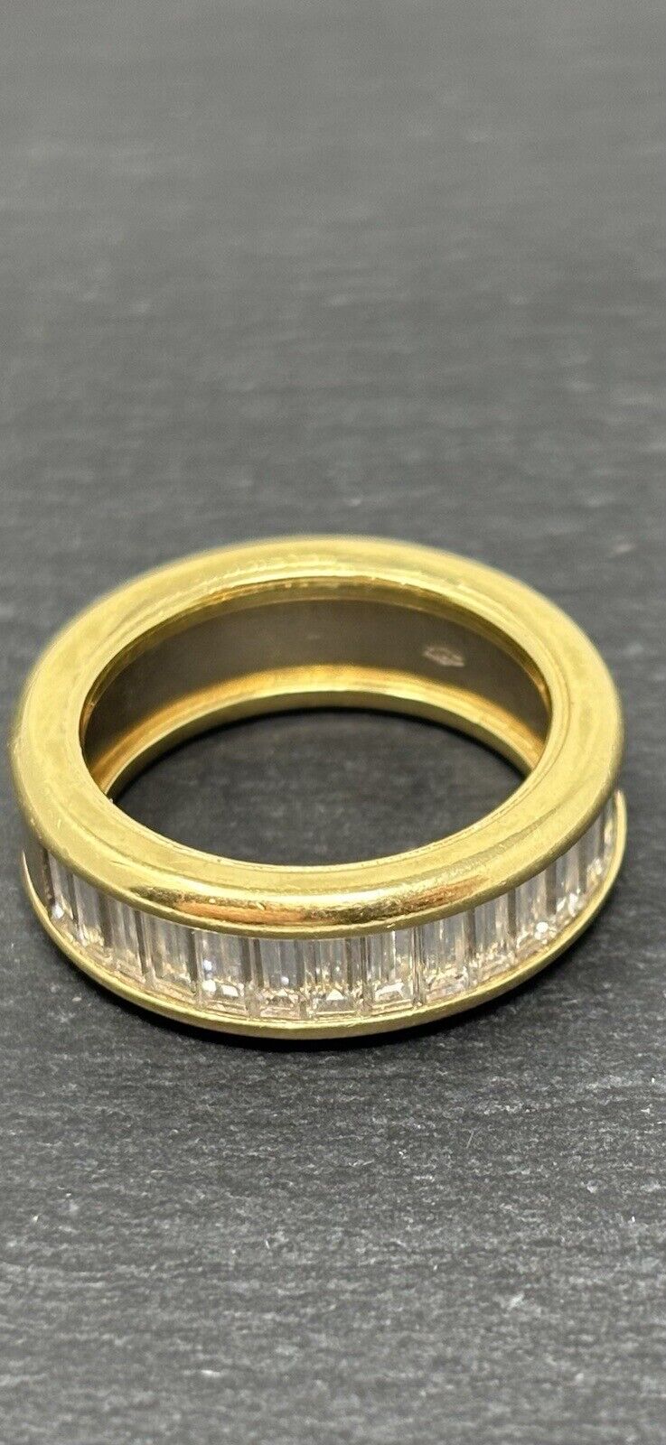 Ring Gelbgold 1,2ct Baguette Diamanten 18K/750 Gr.50 No.U2