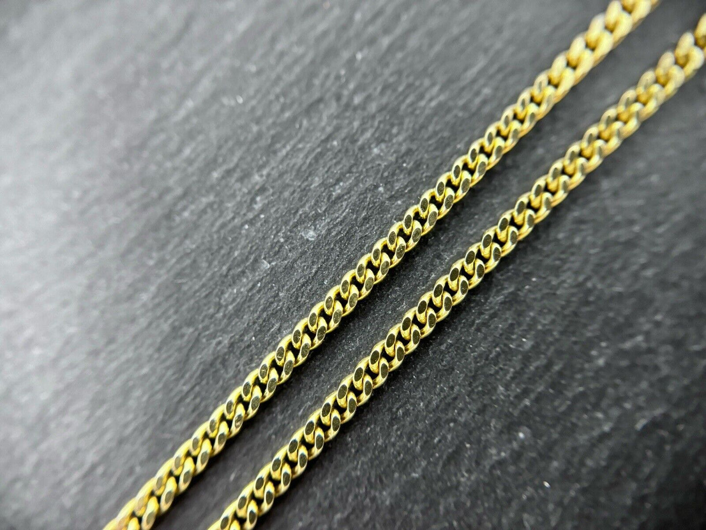 Gelbgold Kette Panzerkette 80cm 8K/333 2mm massiv lang doppelt umhängen möglich