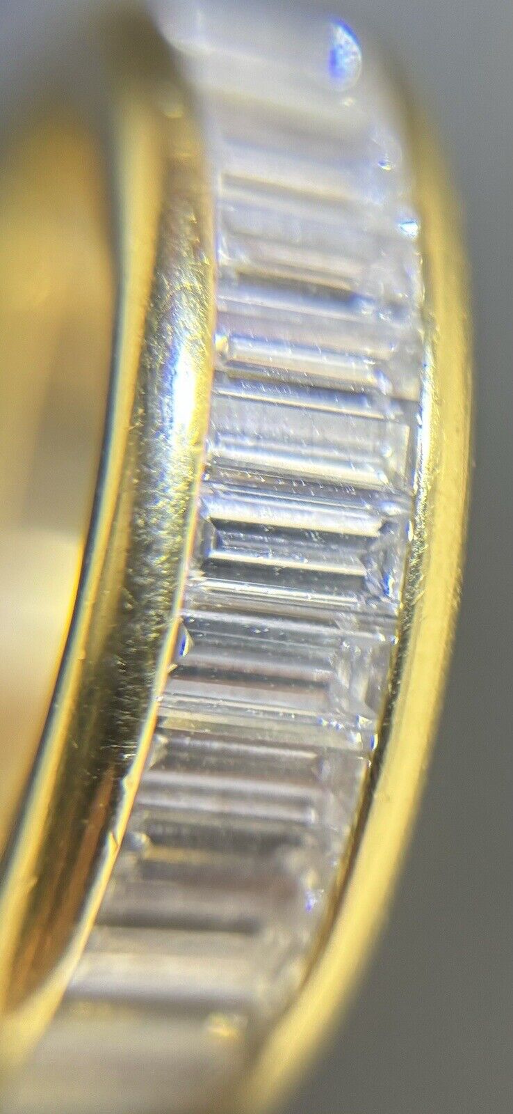 Ring Gelbgold 1,2ct Baguette Diamanten 18K/750 Gr.50 No.U2