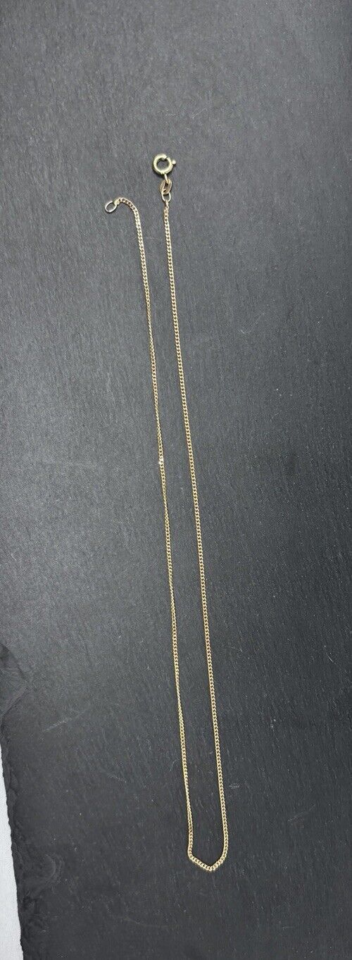 Gelbgold Kette Panzerkette 45cm 1,2mm 8K/333 massiv glänzend