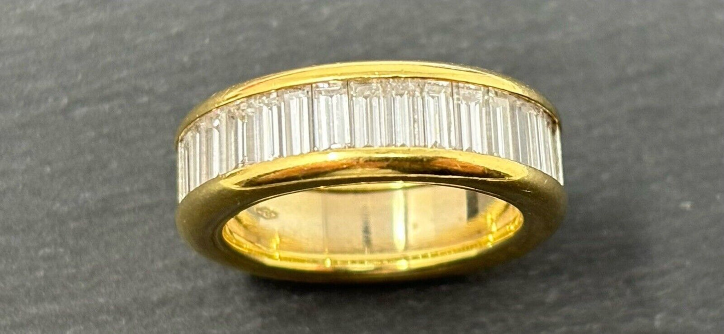 Ring Gelbgold 1,2ct Baguette Diamanten 18K/750 Gr.50 No.U2