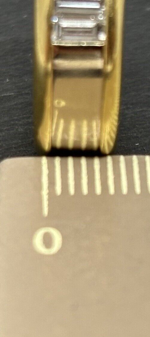 Ring Gelbgold 1,2ct Baguette Diamanten 18K/750 Gr.50 No.U2