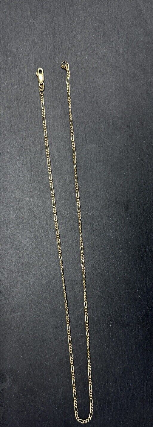 Gelbgold Kette Figaro Panzerkette 50cm 2mm 8K/333 massiv glänzend verkauft