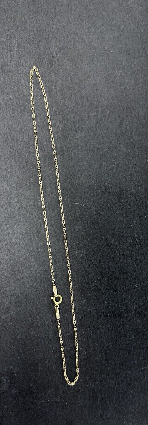 Gelbgold Stegpanzerkette 40cm 14K/585 ca. 1,5mm glänzend