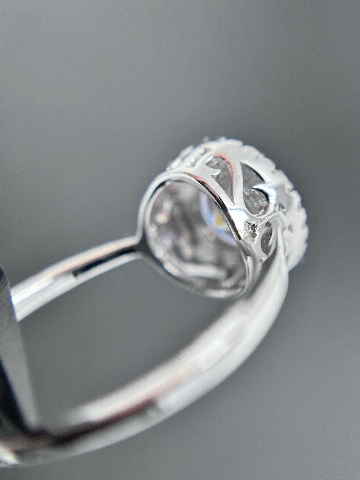 Ring Brillantschliff Silber 925er Entourage Spektralfarben