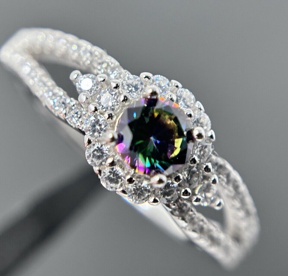 Silberring Halo Kanal Brillantschliff Silber 925er
