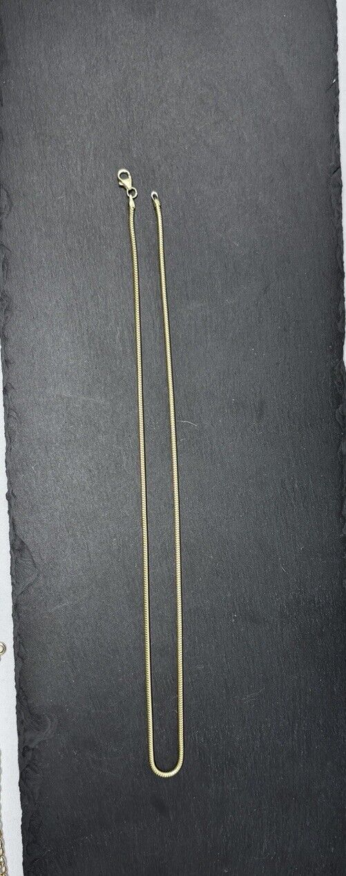 Gelbgold Kette Schlangenkette 45cm 2mm 8K/333 massiv glänzend