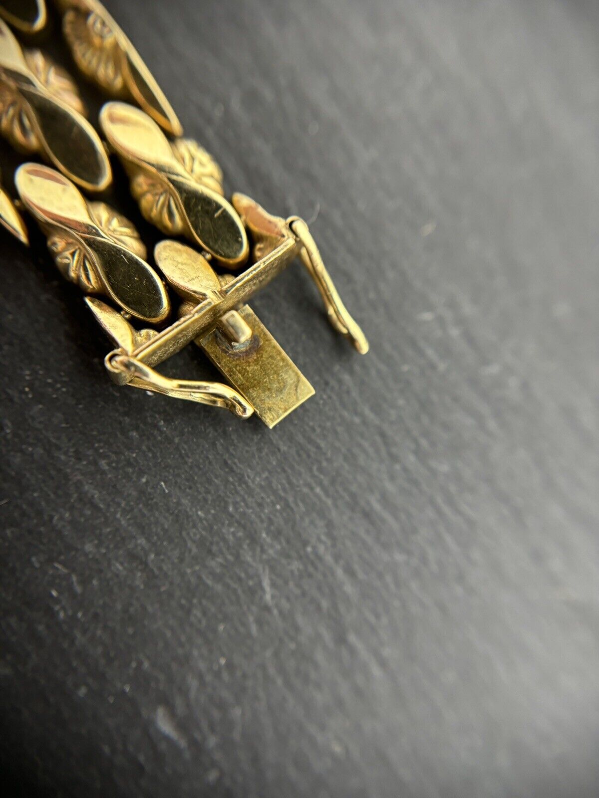 Gelbgold Vintage Goldarmband Damen 14K/585 16cm 13mm No.