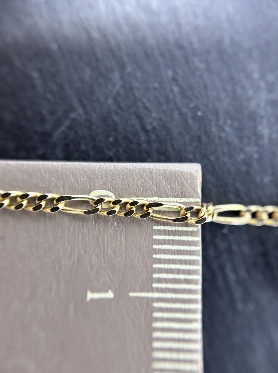 Gelbgold Kette Figaro Panzerkette 50cm 2mm 8K/333 massiv glänzend verkauft