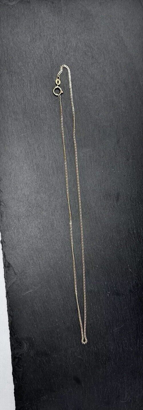 Gelbgold Kette Panzerkette 45cm 8K/333 1,5mm glänzend