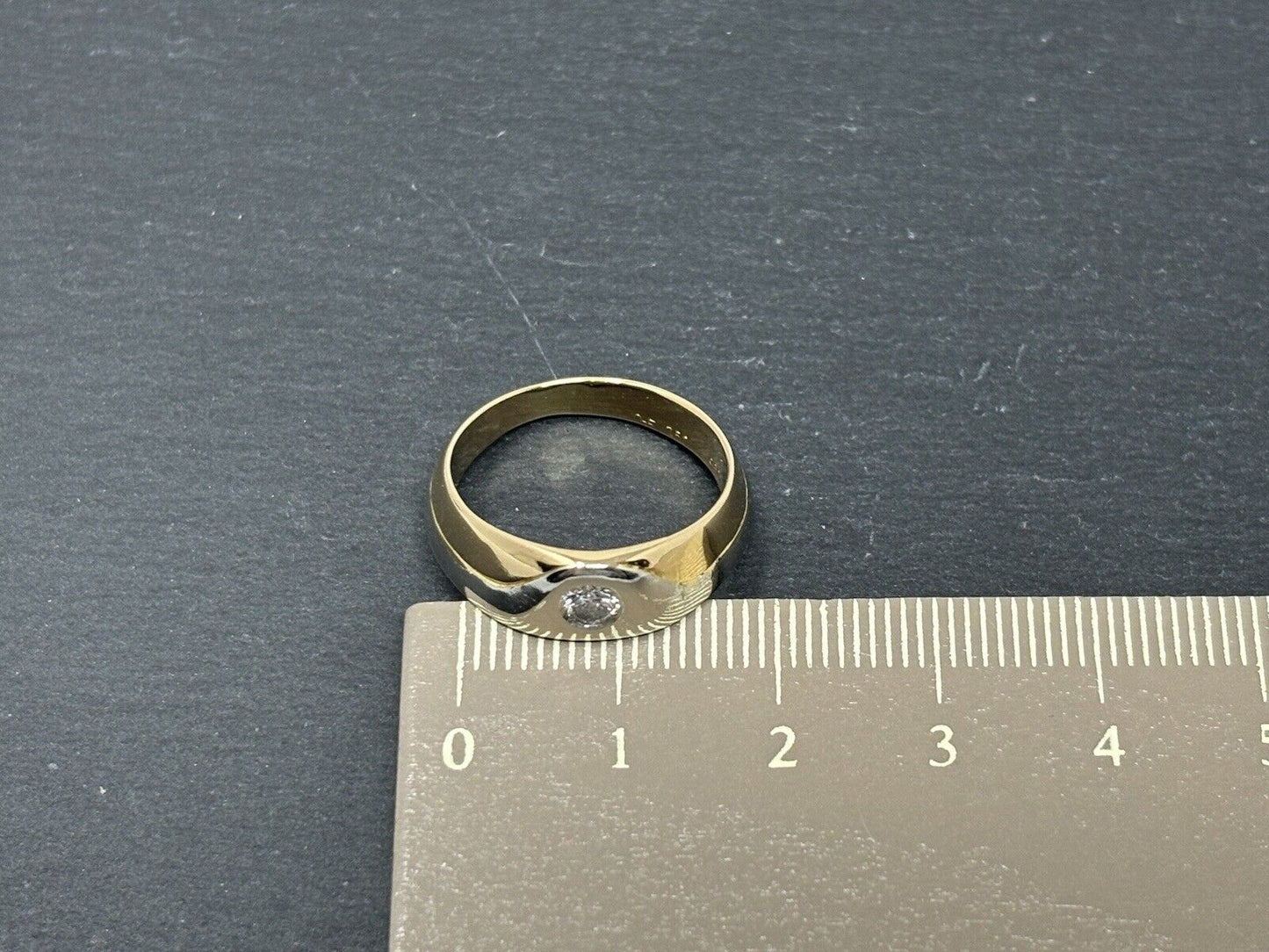 Ring Gelbgold 18K/750 mit 950 Platin Diamant Gr.54 No.U55