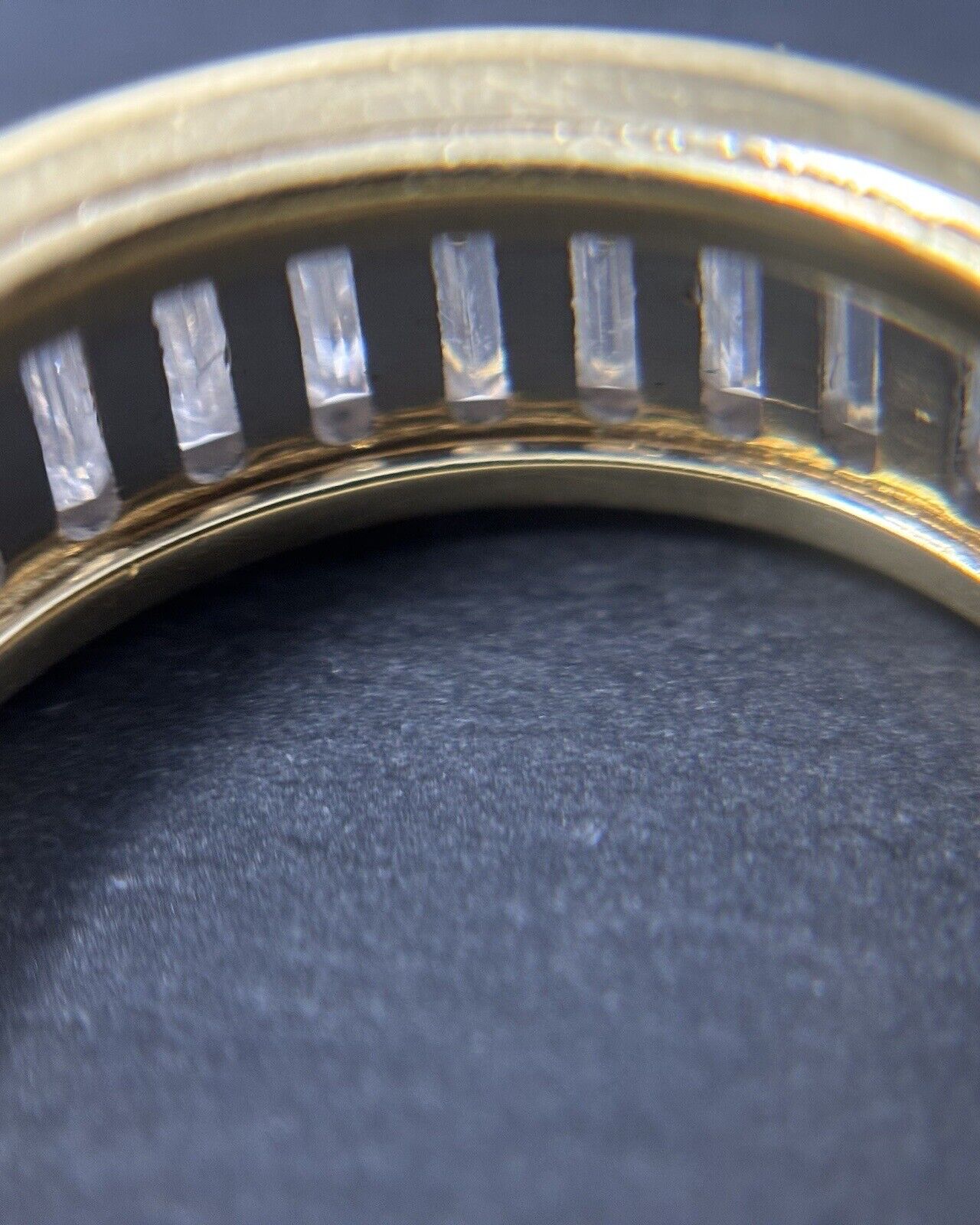 Ring Gelbgold 1,2ct Baguette Diamanten 18K/750 Gr.50 No.U2