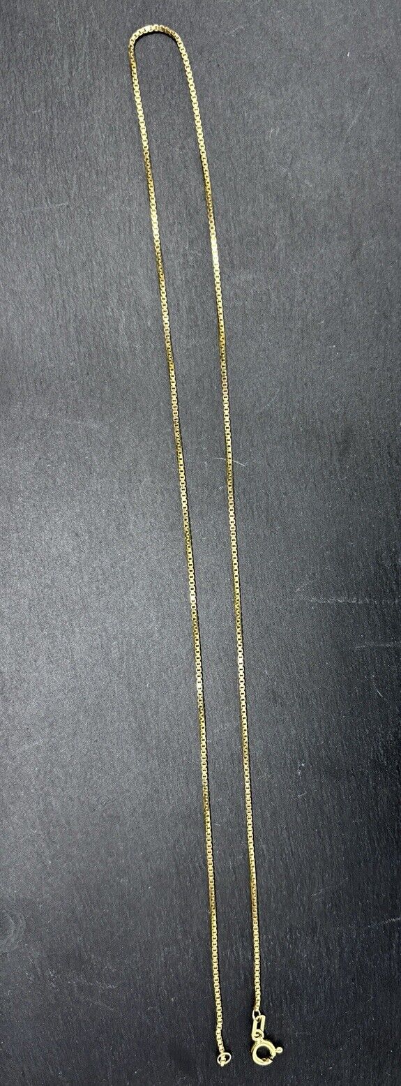 Gelbgold Kette Venezianerkette 50cm 1,2mm 14K/585 massiv glänzend