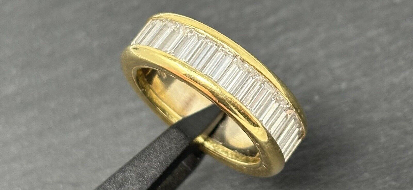 Ring Gelbgold 1,2ct Baguette Diamanten 18K/750 Gr.50 No.U2
