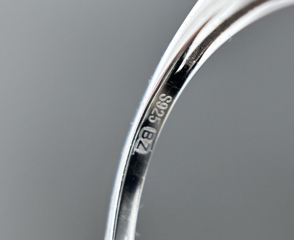 Entourage Ring Princesscut Silber 925er Steine in der Schiene