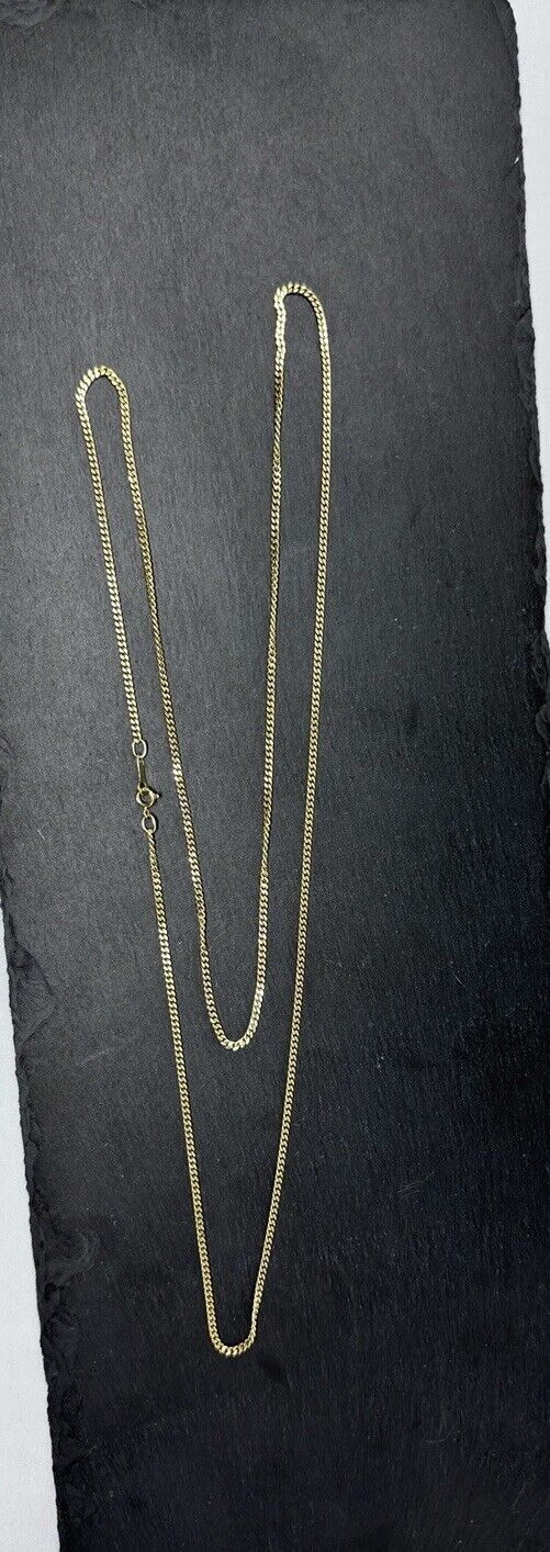 Gelbgold Kette Panzerkette 80cm 8K/333 2mm massiv lang doppelt umhängen möglich