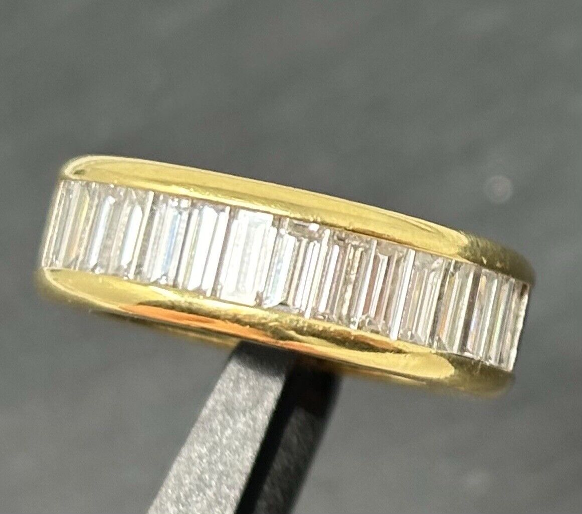 Ring Gelbgold 1,2ct Baguette Diamanten 18K/750 Gr.50 No.U2