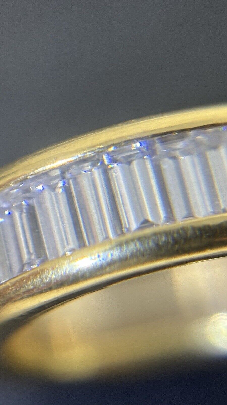 Ring Gelbgold 1,2ct Baguette Diamanten 18K/750 Gr.50 No.U2