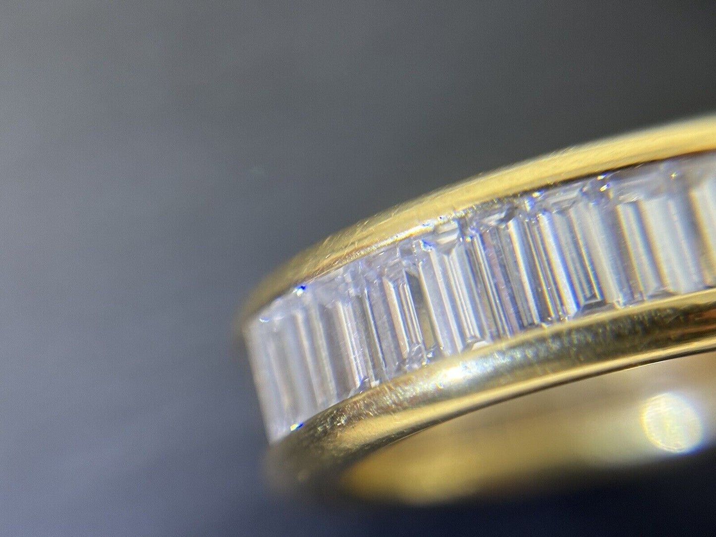 Ring Gelbgold 1,2ct Baguette Diamanten 18K/750 Gr.50 No.U2