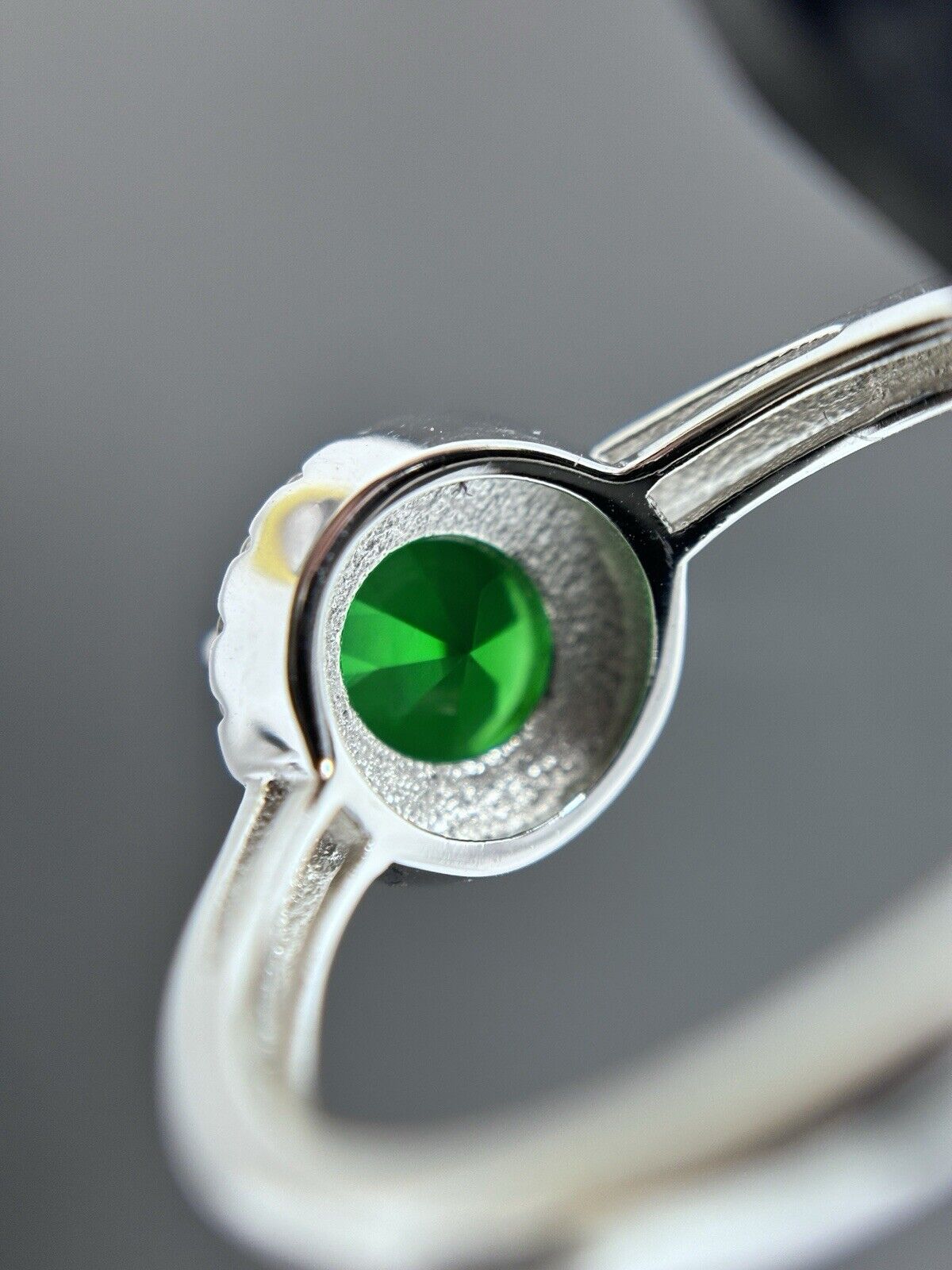 Entourage Ring Farbe wie Turmalin Silber 925er Brillantschliff