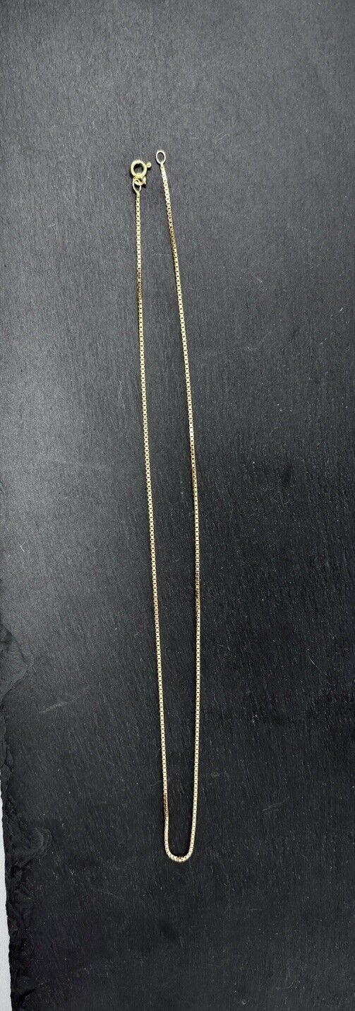 Gelbgold Kette Venezianerkette 45cm 1,2mm 8K/333 massiv glänzend