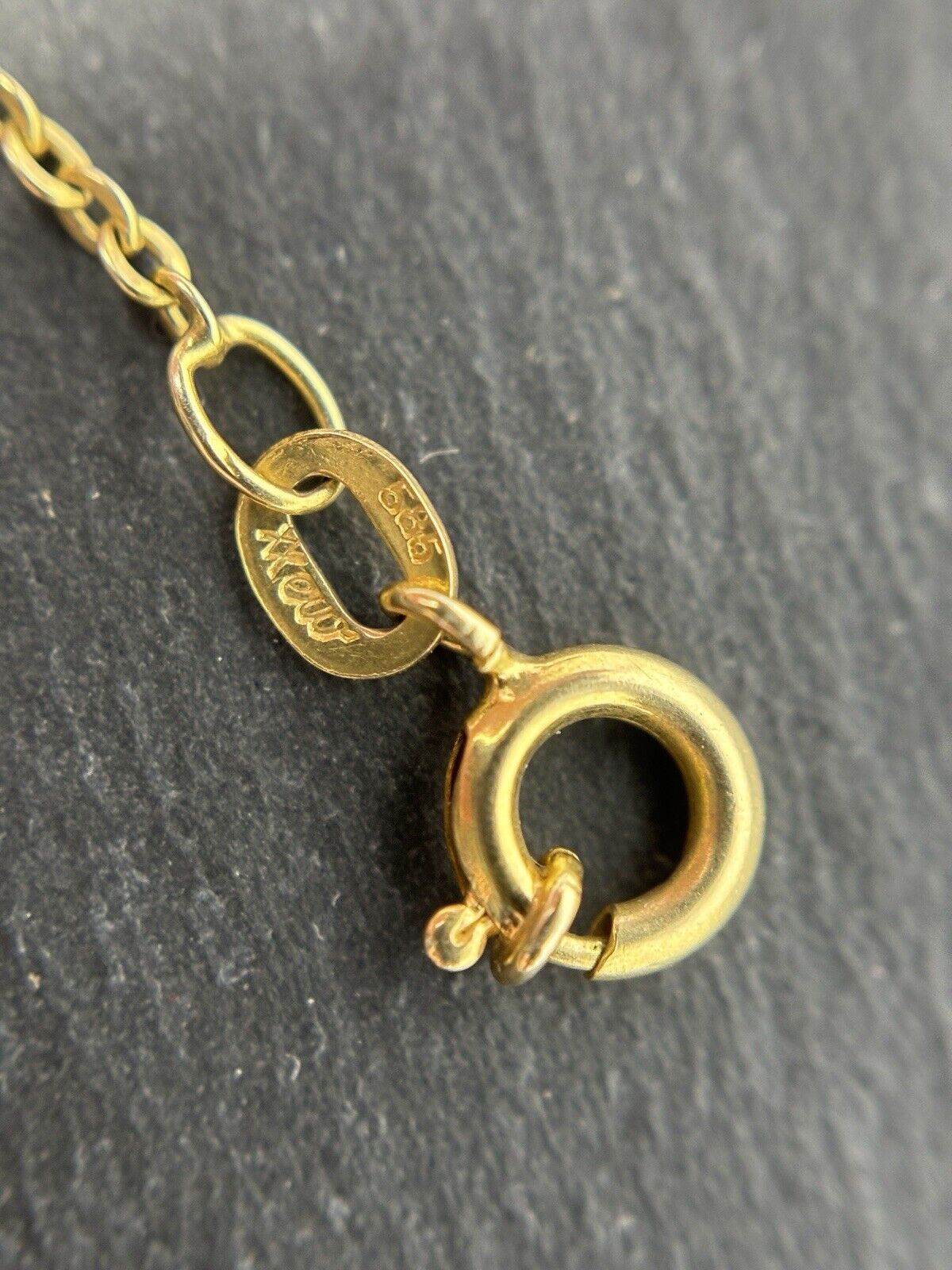 Ankerkette Goldkette 48cm 14K/585 Gelbgold 1mm No.6