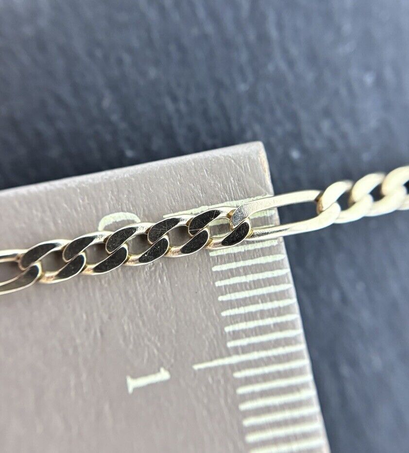 Gelbgold Figaropanzerarmband Goldarmband 8K/333 20cm 3mm Massiv No.111