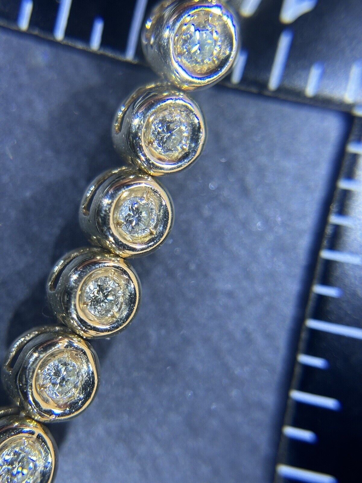 Tennisarmband Gelbgold ca.1,2ct Brillanten 14K/585 19,5cm 48 Diamanten verkauft