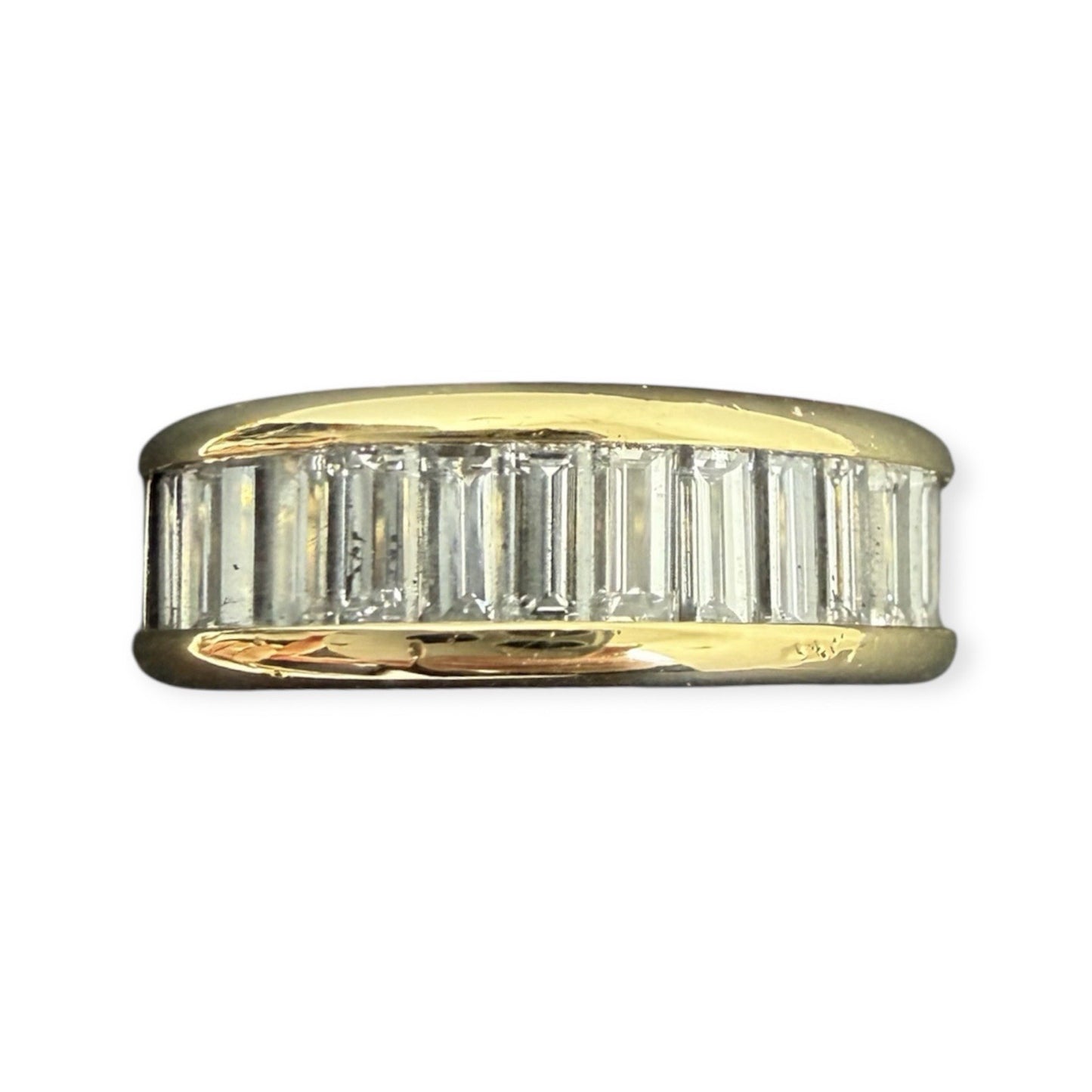 Ring Gelbgold 1,2ct Baguette Diamanten 18K/750 Gr.50
