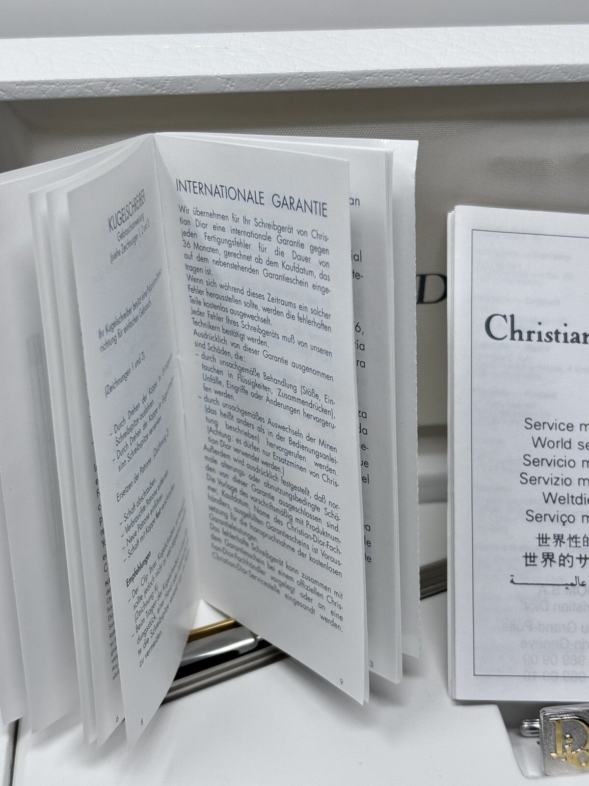 Dior Manschettenknöpfe und Kugelschreiber Full Set Vintage