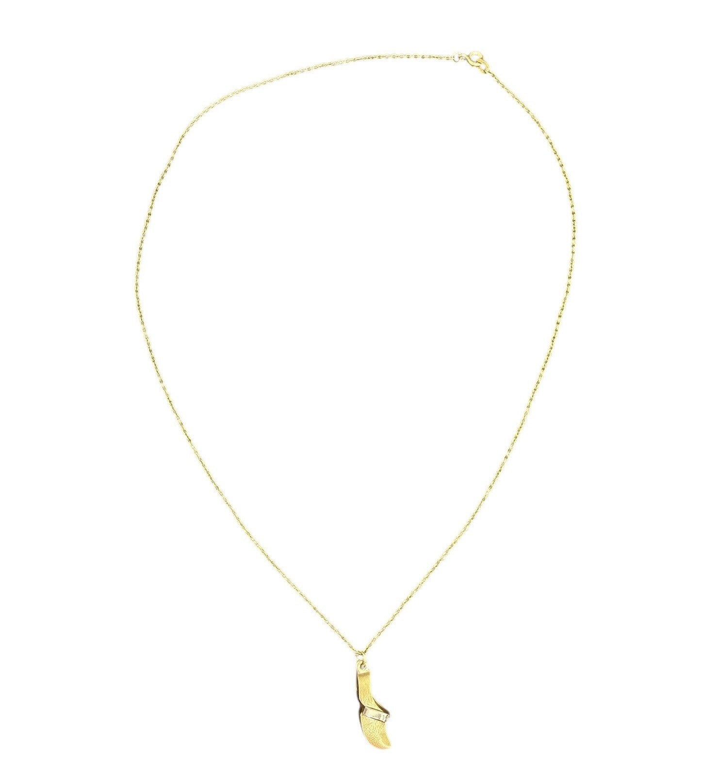 Gold Anhänger Schuh Mit Ankerkette | 14K/585