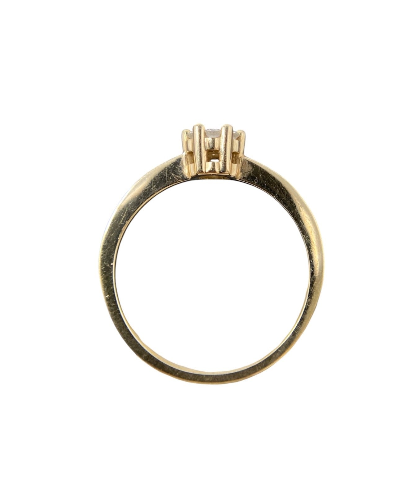 Diamantring Goldring 7 Brillanten 14K/585 Gr. 59