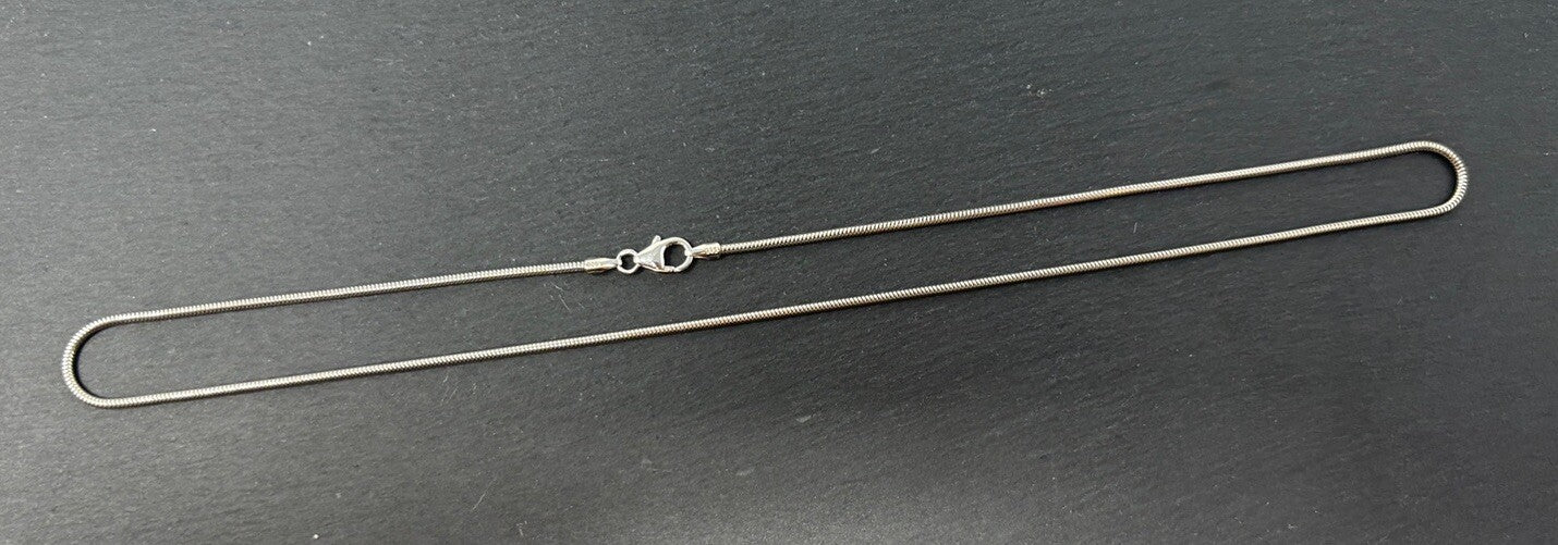 Goldkette Schlangenkette fein Weißgold 38cm 14K/585 für Anhänger