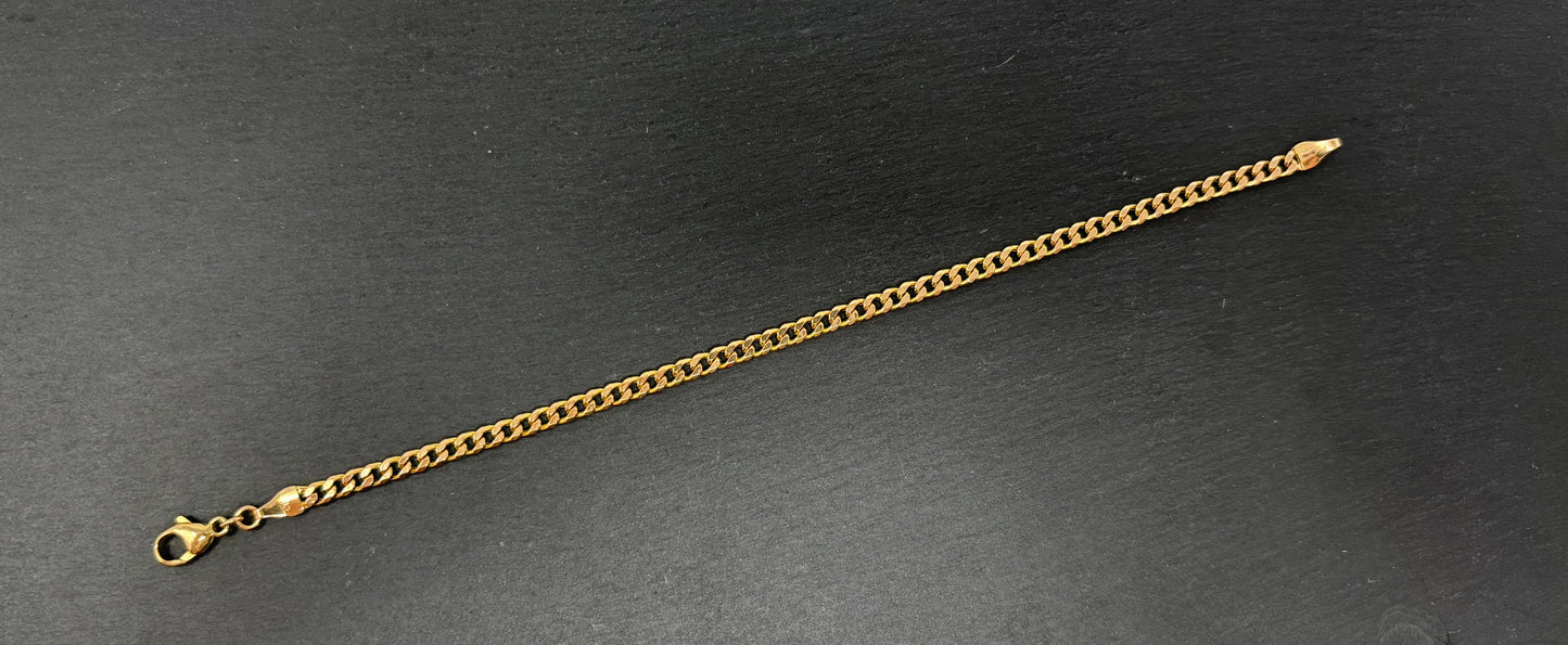 Verkauft! Gelbgold Panzerarmband Goldarmband 8K/333 18,5cm 3,5mm No.96