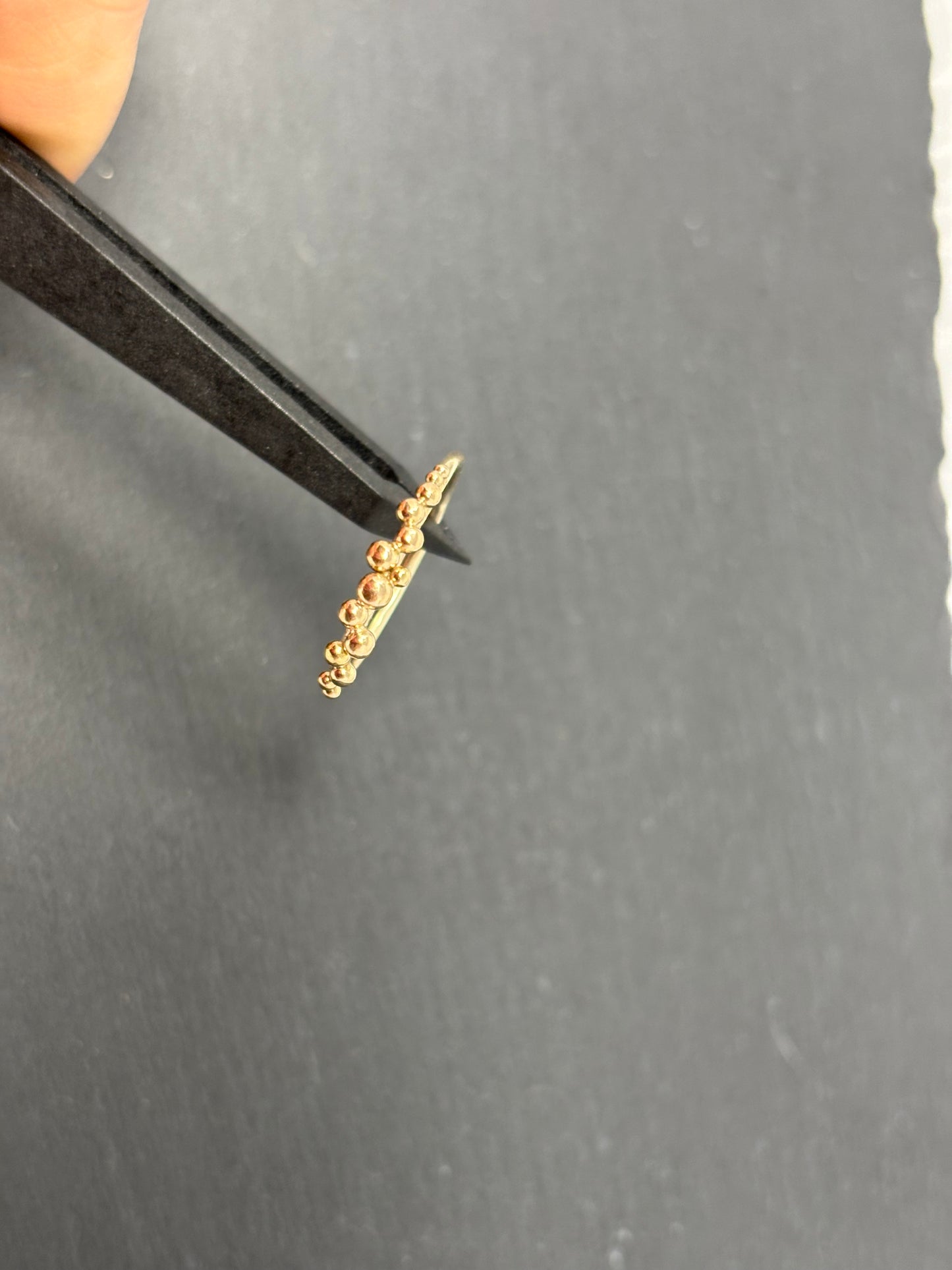 Verkauft! Goldring Perlierung 8K/333 Gelbgold Gr.53 No.118