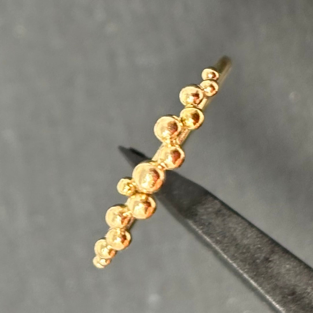 Verkauft! Goldring Perlierung 8K/333 Gelbgold Gr.53 No.118