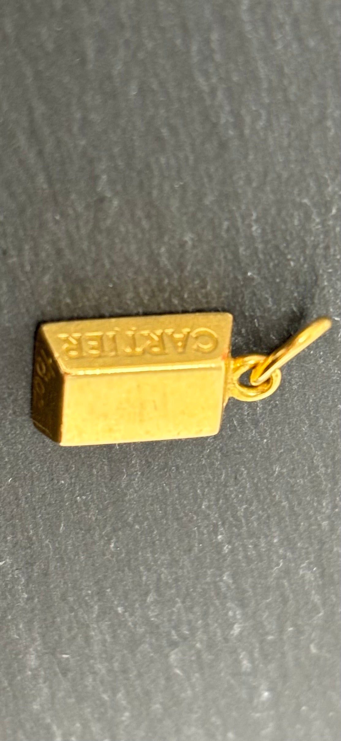 Verkauft! Cartier Goldbarren 1/8 Oz Gold Anhänger 18K/750 Vintage