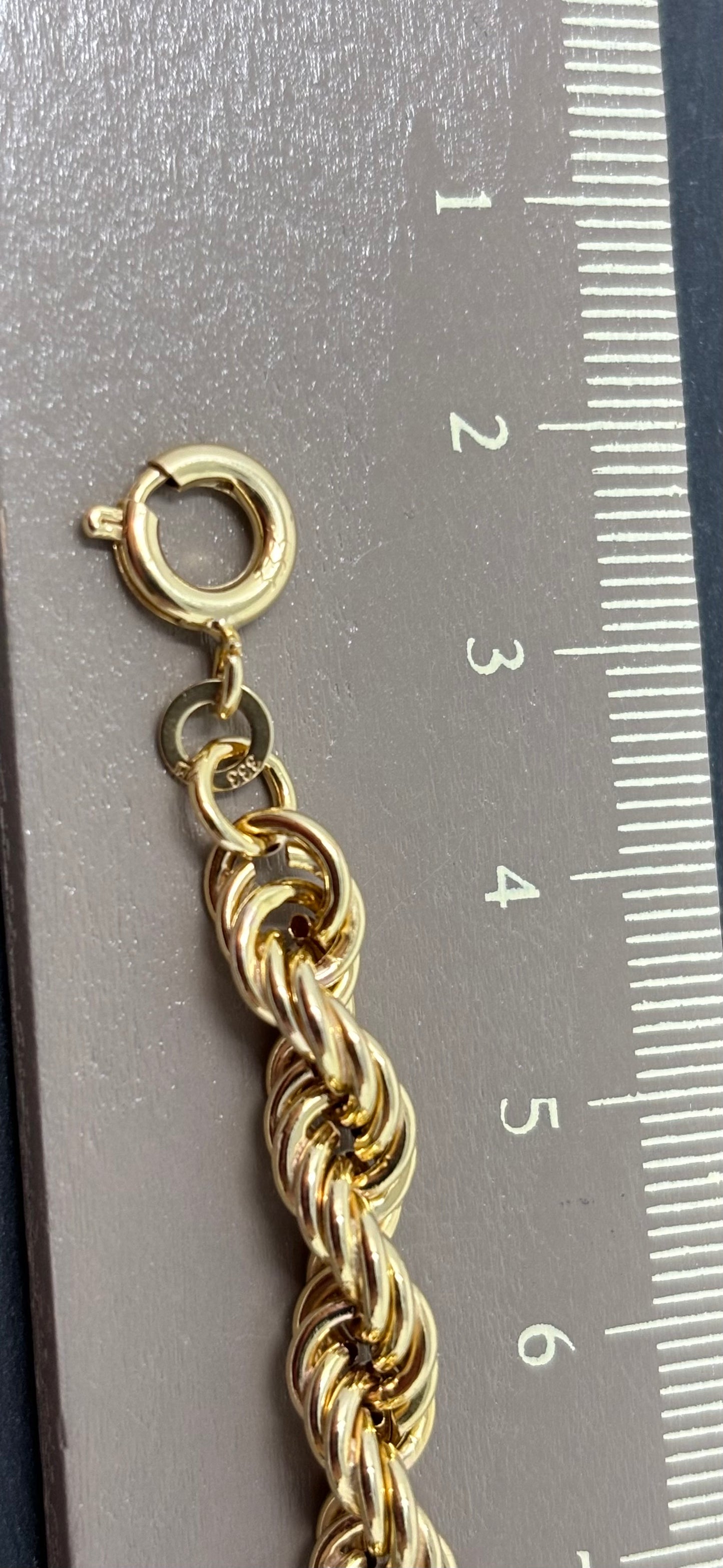 Verkauft ! Kordelarmband Goldarmband 8K/333 6mm 19cm Gold No.101