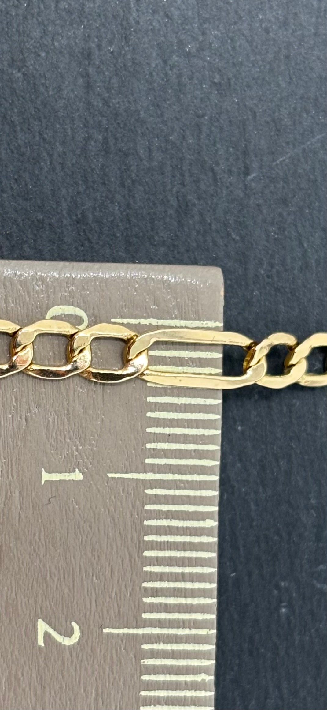 Verkauft !Figaropanzerkette Goldkette 60cm 3,5mm 14K/585 No.107