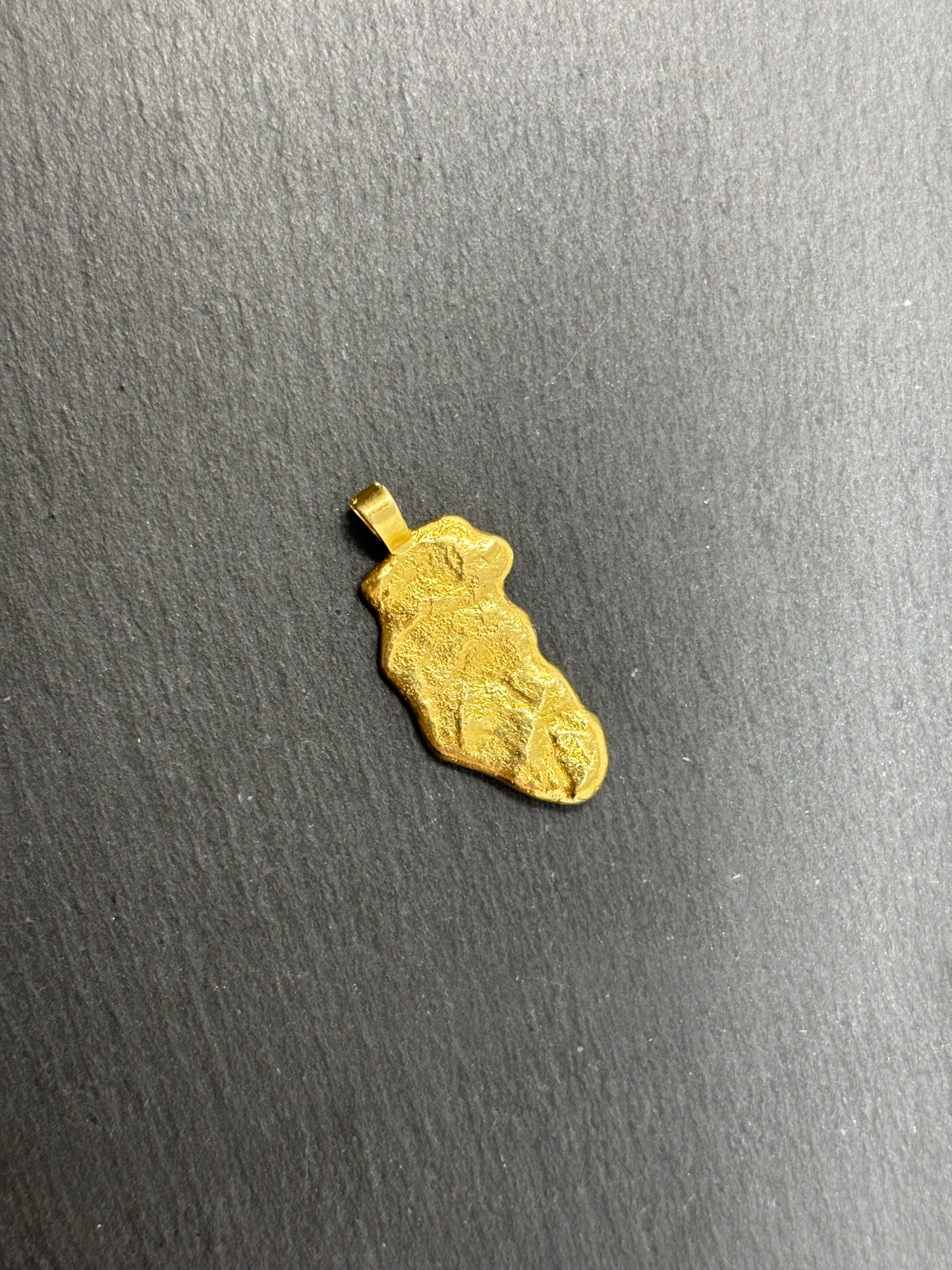 Verkauft !Goldnugget Nugget 80-90% Feingehalt Anhänger natürlich Massiv No.77