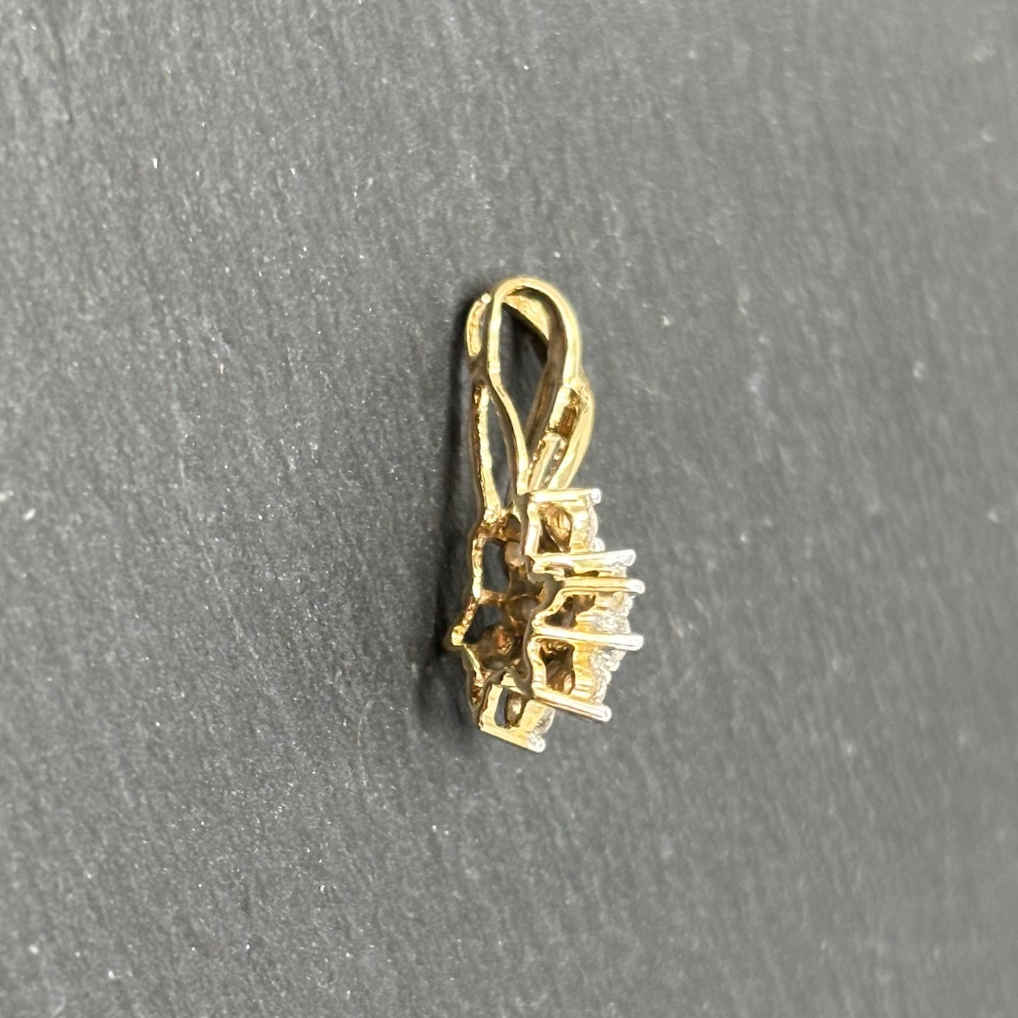 Verkauft! Gold Anhänger 14K/585 Stern mit Diamanten fein edel Gelbgold ca. 0,15ct No.82