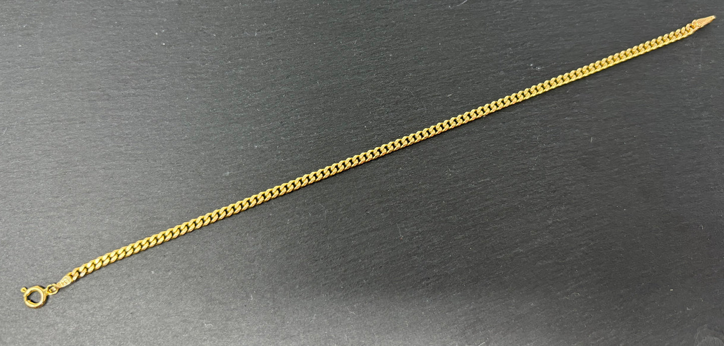 Gelbgold Panzerarmband Goldarmband 14K/585 19cm 3mm Massiv No.95