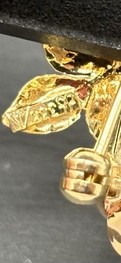 Goldbrosche Rose Rosegold/Gelbgold 8K/333 No.114