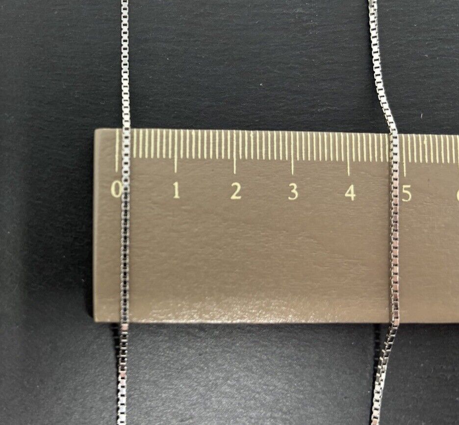 Goldkette Weißgold Venezianer rhodiniert 8K/333 45cm 1mm No.U26