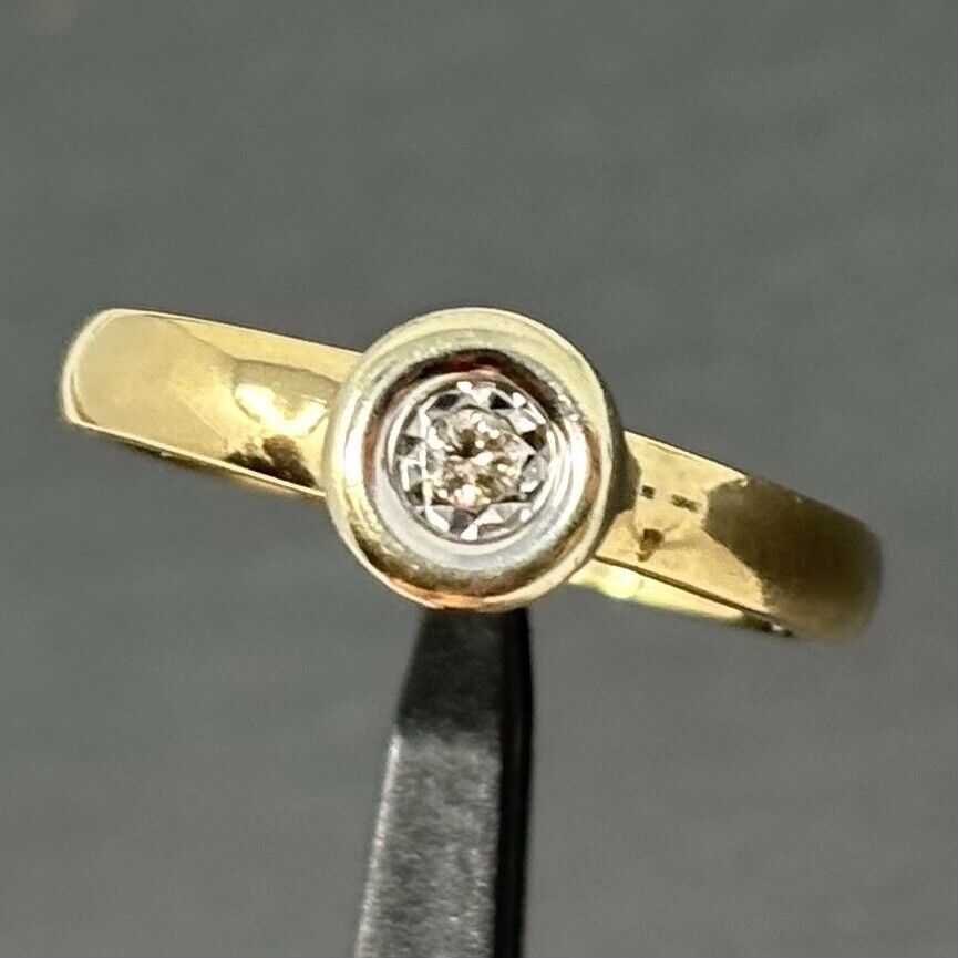 Gelbgold Solitärring Brillant glänzend 9K/375 Gr.56 No.109