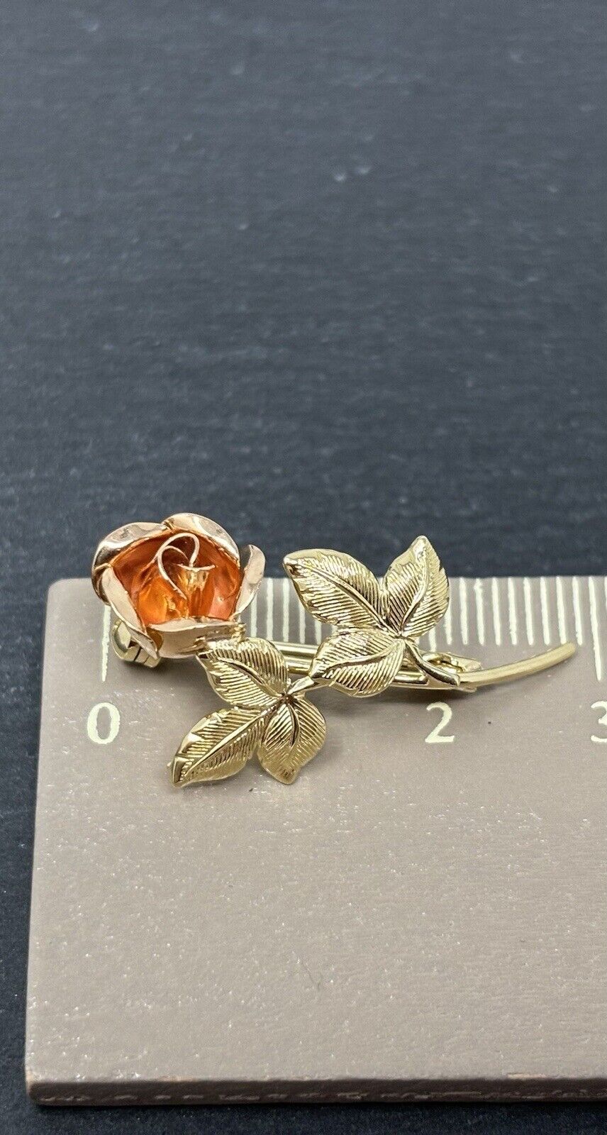 Goldbrosche Rose Rosegold/Gelbgold 8K/333 No.114