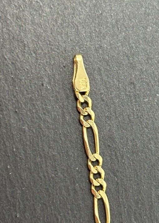 Gelbgold Panzerarmband Goldarmband 14K/585 26cm Überlänge 2,5mm Massiv No.93