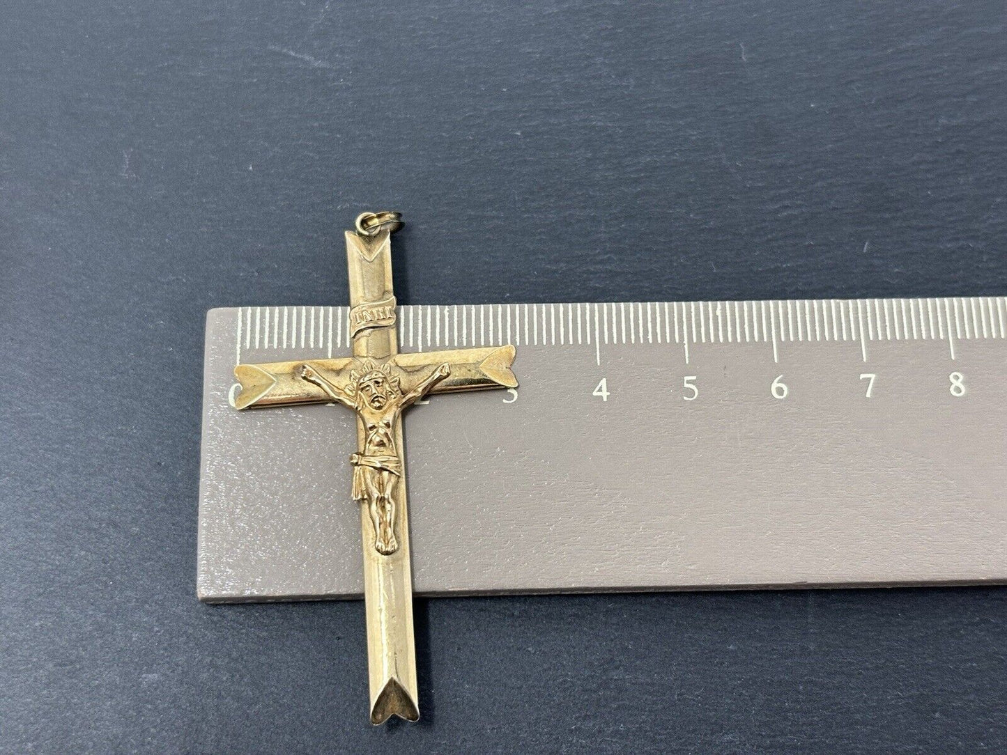 Goldkreuz Antik Russisch 560er Gold (13-14K) mit INRI Aufschrift Groß No.U36 verkauft