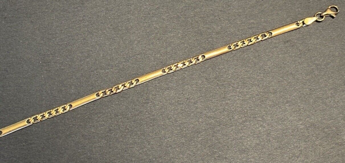 Gelbgold Panzerarmband Panzerkette 18K/750 20cm 4mm Massiv No.U